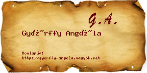 Győrffy Angéla névjegykártya